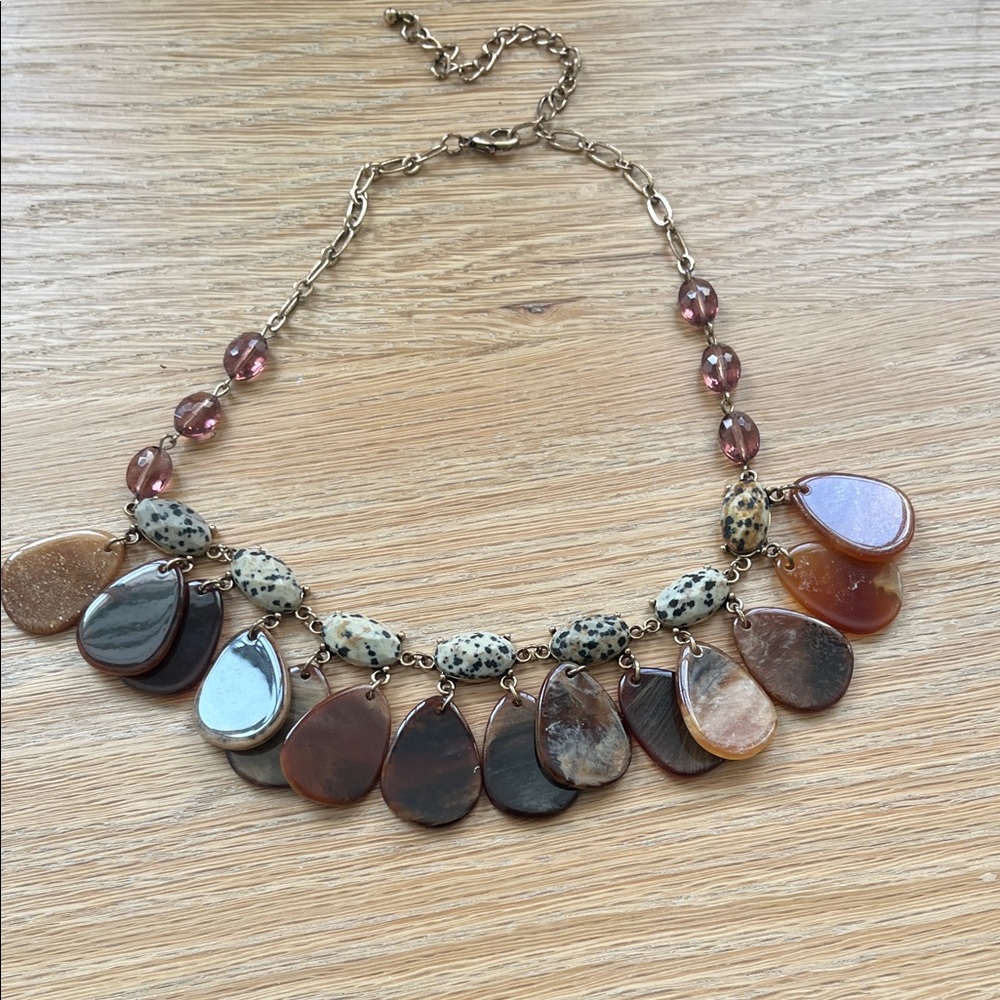 Anthropologie Multicolor Teardrop Necklace